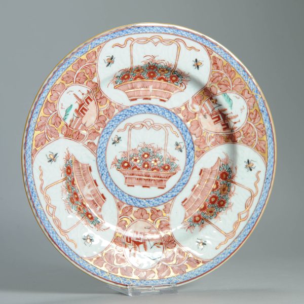 1472 Antique Chinese Kangxi/Yongzheng Plate with Dutch Decoration on a blue and white - Image 3