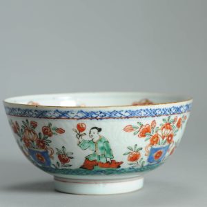 1474 Antique Chinese Kangxi/Yongzheng with Dutch Decoration on a blue and white