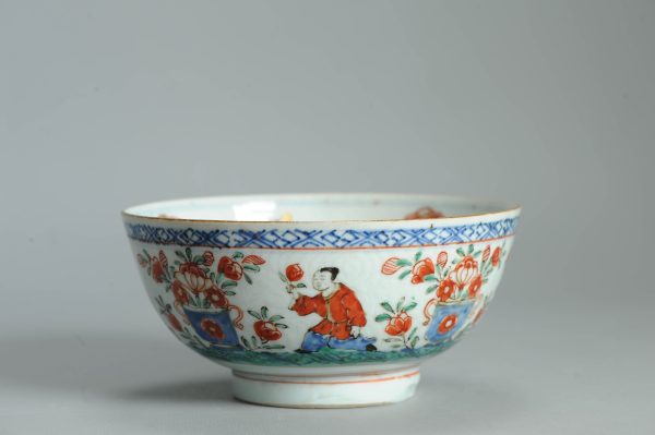 1474 Antique Chinese Kangxi/Yongzheng with Dutch Decoration on a blue and white - Image 15