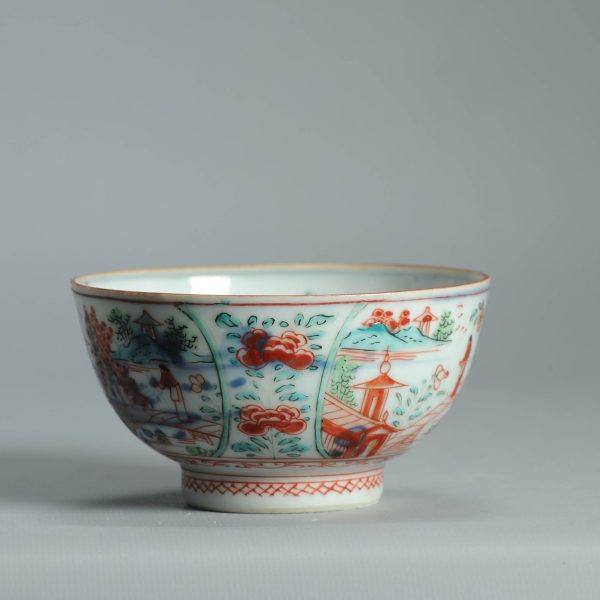 1473 Antique Chinese Kangxi/Yongzheng  with Dutch Decoration on a blue and white - Image 3