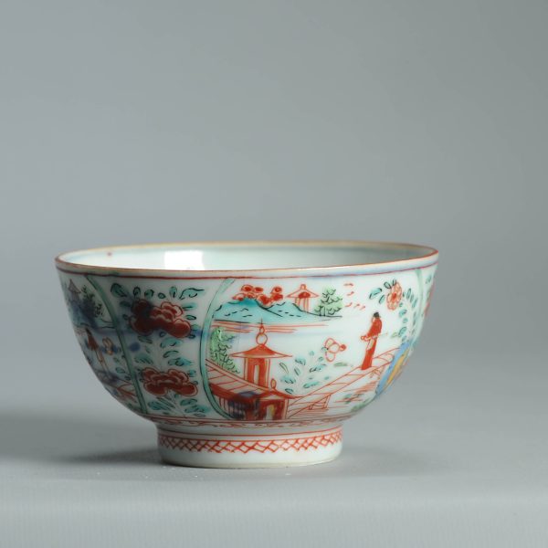 1473 Antique Chinese Kangxi/Yongzheng  with Dutch Decoration on a blue and white - Image 2