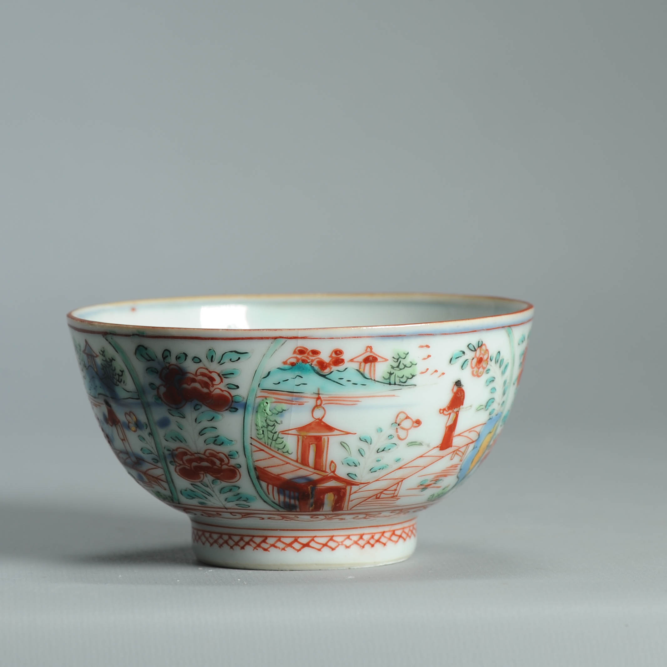 1473 Antique Chinese Kangxi/Yongzheng  with Dutch Decoration on a blue and white