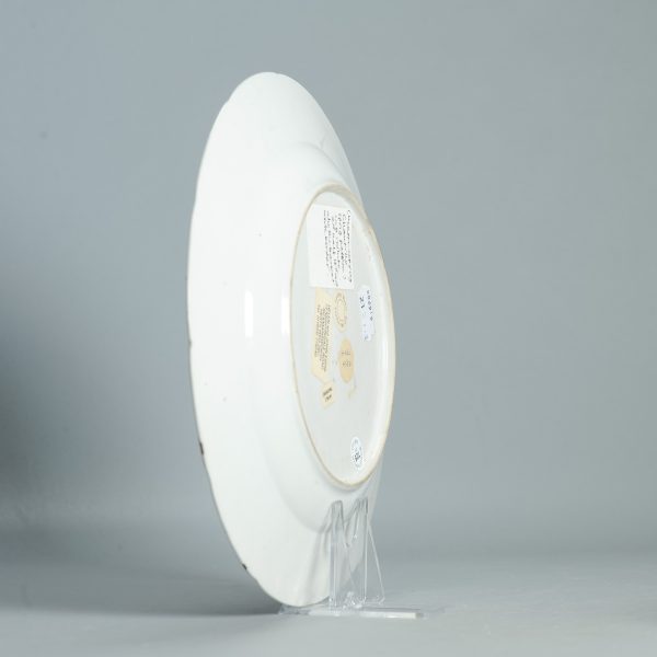 1493 Antique Chinese Blue and White 1740/60 Qianlong Chantilly Sprig Pattern dish with ca 1800 English Regency / George the IV 19th c redecoration - Image 11