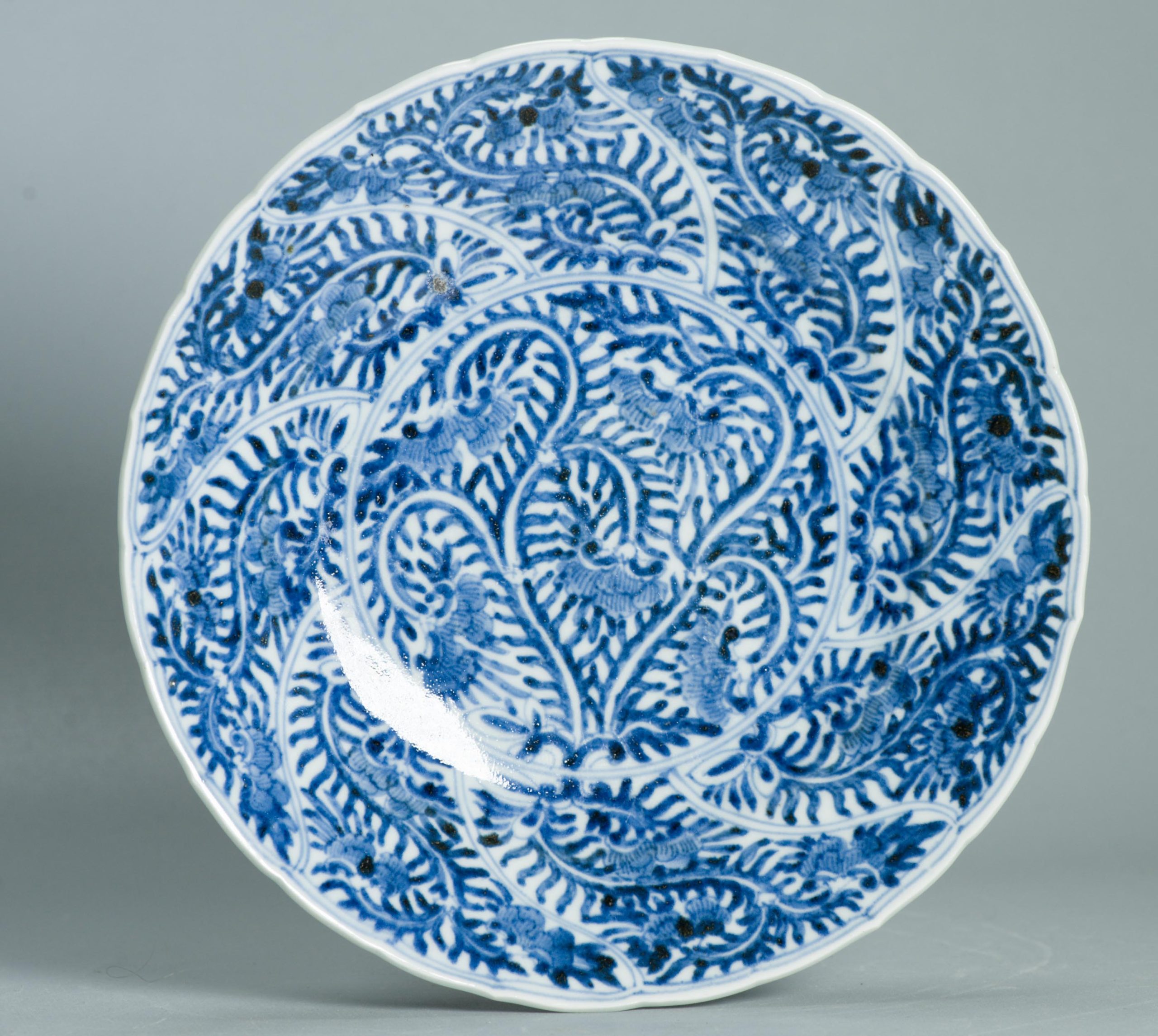 1497 Antique Japanese Arita Blue and White plate Copying Kangxi Dish