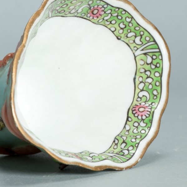 1495 Antique 17th C Chinese Cup Dehua Blanc de Chine Libation Cup. Redecorated in Europe. - Image 6