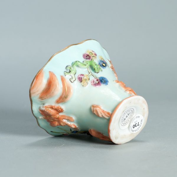 1495 Antique 17th C Chinese Cup Dehua Blanc de Chine Libation Cup. Redecorated in Europe. - Image 3
