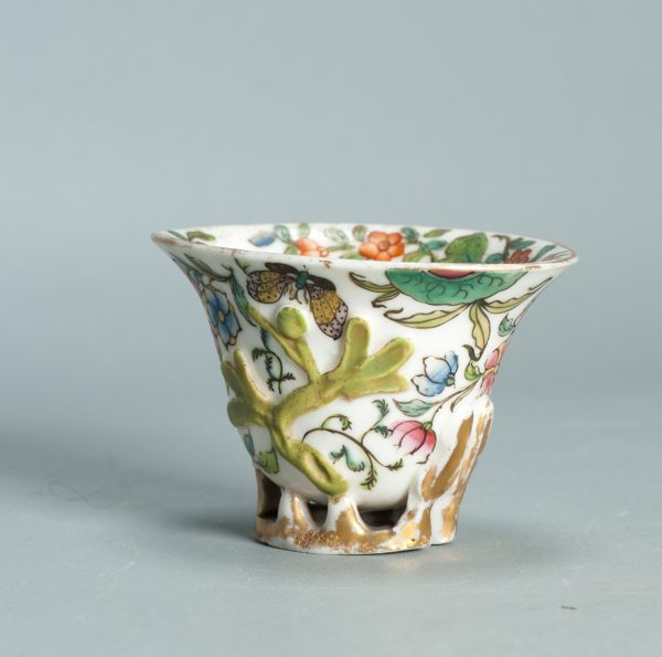 1496 Antique 17th C Chinese Cup Dehua Blanc de Chine Libation Cup. Redecorated in Europe. (Copy) - Image 13
