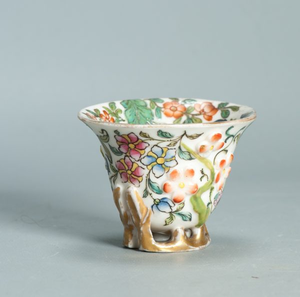 1496 Antique 17th C Chinese Cup Dehua Blanc de Chine Libation Cup. Redecorated in Europe. (Copy) - Image 11