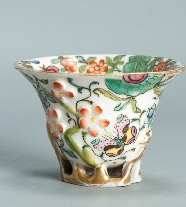 1496 Antique 17th C Chinese Cup Dehua Blanc de Chine Libation Cup. Redecorated in Europe. (Copy) - Image 10