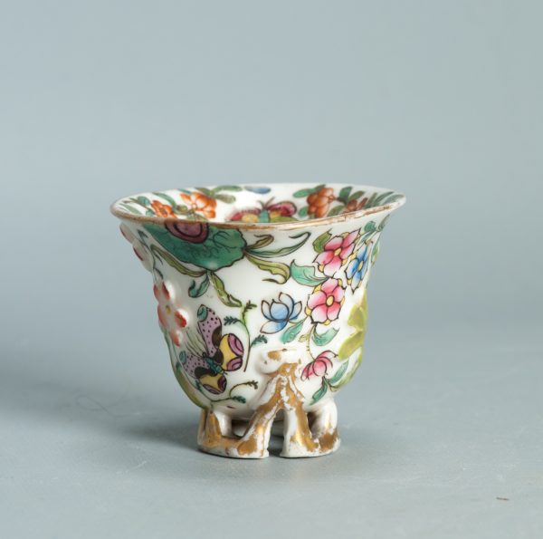 1496 Antique 17th C Chinese Cup Dehua Blanc de Chine Libation Cup. Redecorated in Europe. (Copy) - Image 9