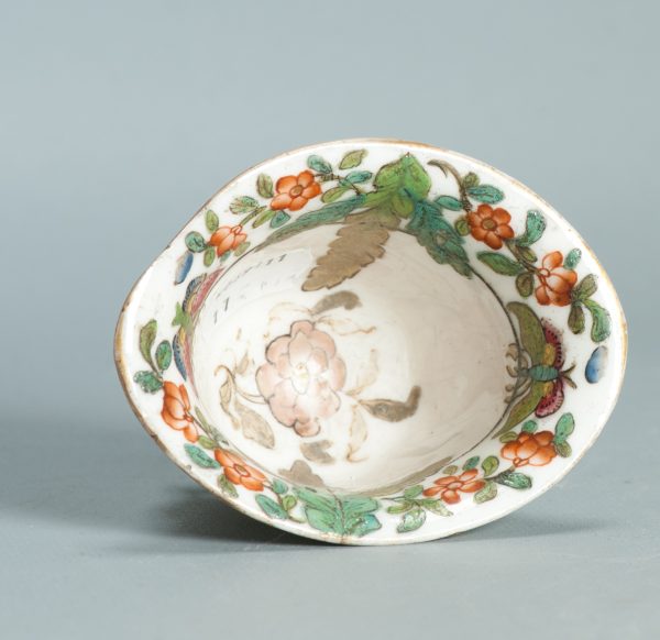 1496 Antique 17th C Chinese Cup Dehua Blanc de Chine Libation Cup. Redecorated in Europe. (Copy) - Image 7