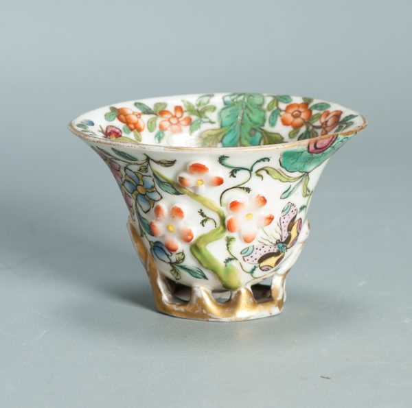 1496 Antique 17th C Chinese Cup Dehua Blanc de Chine Libation Cup. Redecorated in Europe. (Copy) - Image 14