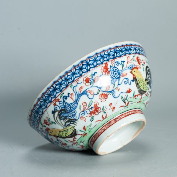 1503 Antique Chinese Bowl with Imari Decoration of Rooster and Parrots Amsterdam Bont - Image 7
