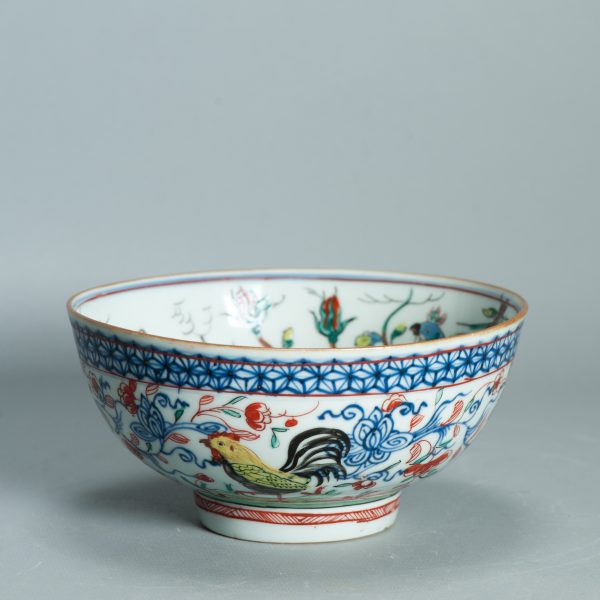1503 Antique Chinese Bowl with Imari Decoration of Rooster and Parrots Amsterdam Bont - Image 6