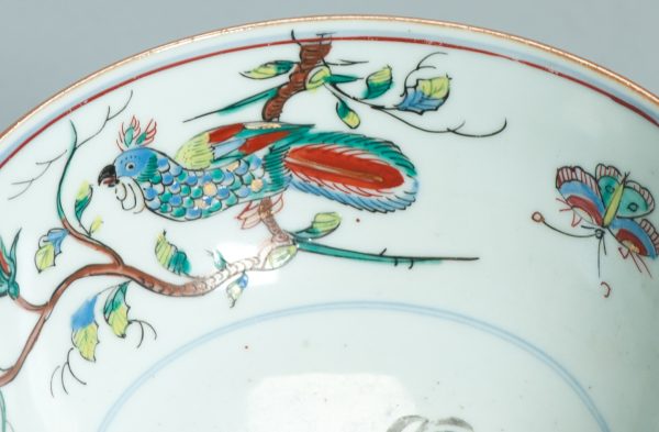 1503 Antique Chinese Bowl with Imari Decoration of Rooster and Parrots Amsterdam Bont - Image 9