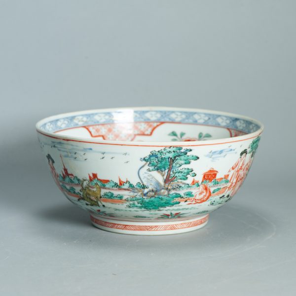 1504 Antique Chinese Bowl with Imari Decoration of a Pastoral Landscape Amsterdam Bont - Image 6