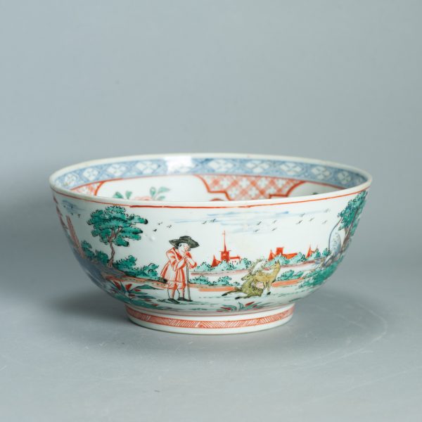 1504 Antique Chinese Bowl with Imari Decoration of a Pastoral Landscape Amsterdam Bont - Image 4