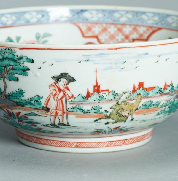 1504 Antique Chinese Bowl with Imari Decoration of a Pastoral Landscape Amsterdam Bont - Image 3