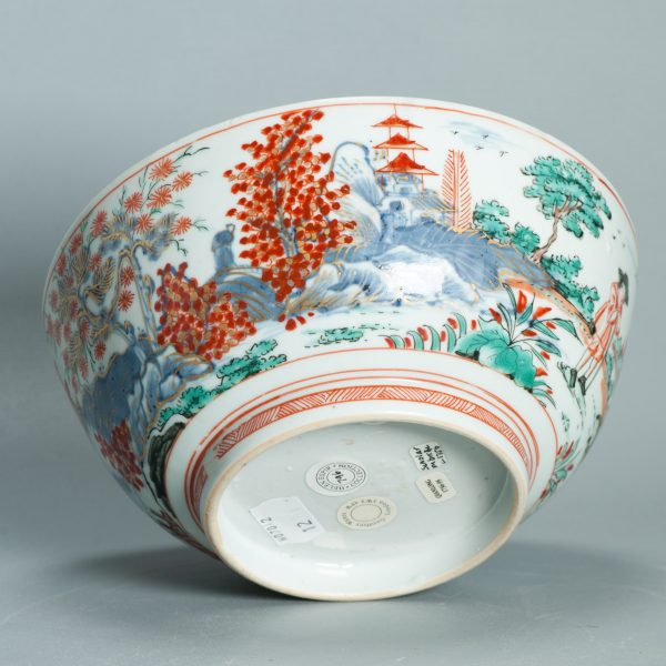 1504 Antique Chinese Bowl with Imari Decoration of a Pastoral Landscape Amsterdam Bont - Image 16