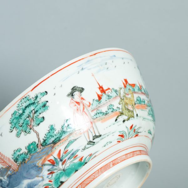 1504 Antique Chinese Bowl with Imari Decoration of a Pastoral Landscape Amsterdam Bont - Image 11