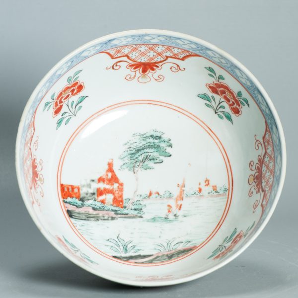 1504 Antique Chinese Bowl with Imari Decoration of a Pastoral Landscape Amsterdam Bont - Image 10