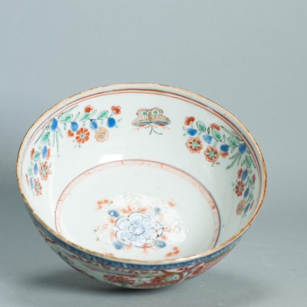 1501 Antique Chinese Bowl with Imari Decoration of Flowers and Landscape Amsterdam Bont - Image 11
