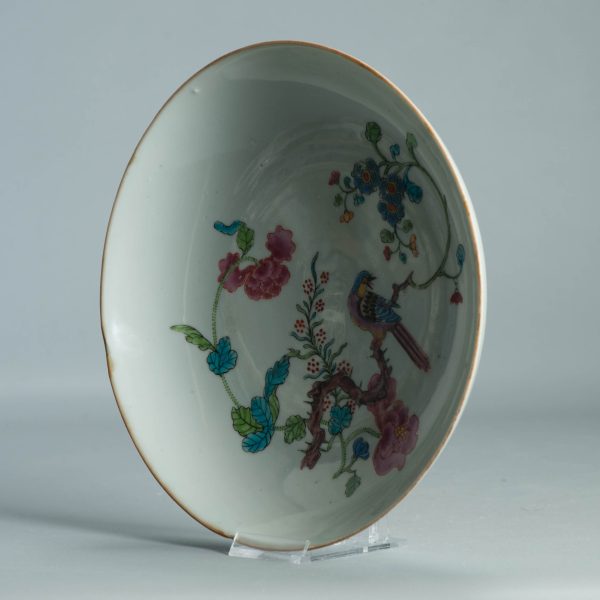 1507 Antique Chinese Porcelain Plate With Famille Rose Decoration of Birds and Flowers - Image 13