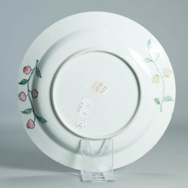 1506 Antique Chinese Porcelain Plate With Famille Rose Decoration of Birds and Flowers - Image 8