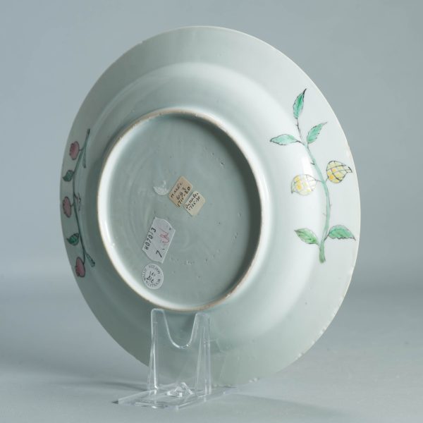 1506 Antique Chinese Porcelain Plate With Famille Rose Decoration of Birds and Flowers - Image 7