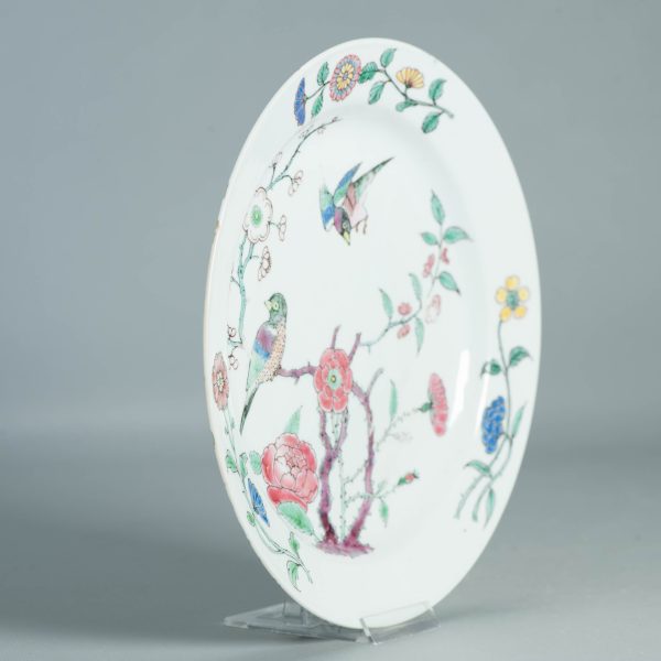 1506 Antique Chinese Porcelain Plate With Famille Rose Decoration of Birds and Flowers - Image 9
