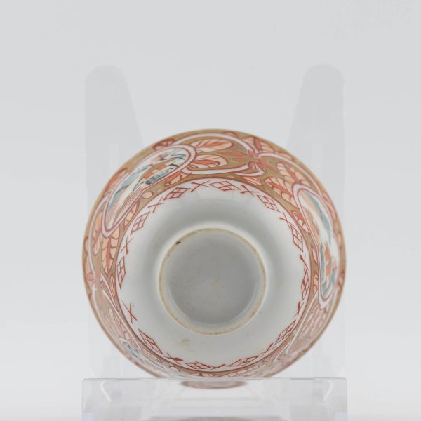 1483 Very Rare Antique ca 1700 Japanese Arita Edo Tea Bowl in Gold Imari - Image 3
