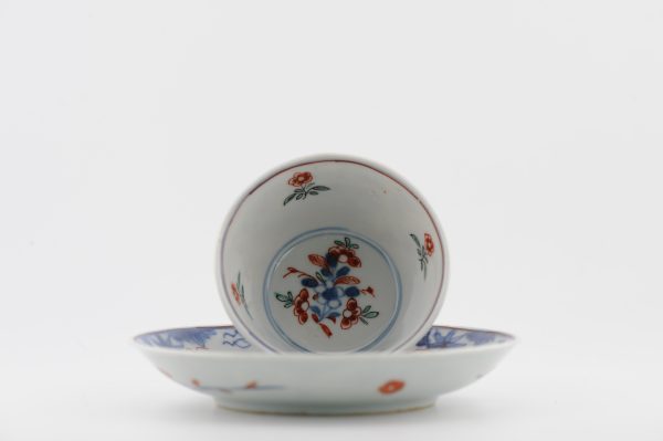 1484 Antique Chinese Tea Bowl with Imari Decoration of Flowers  Amsterdam Bont - Image 17