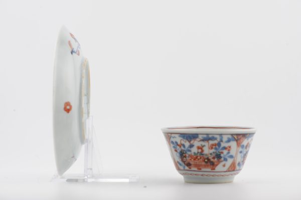 1484 Antique Chinese Tea Bowl with Imari Decoration of Flowers  Amsterdam Bont - Image 15