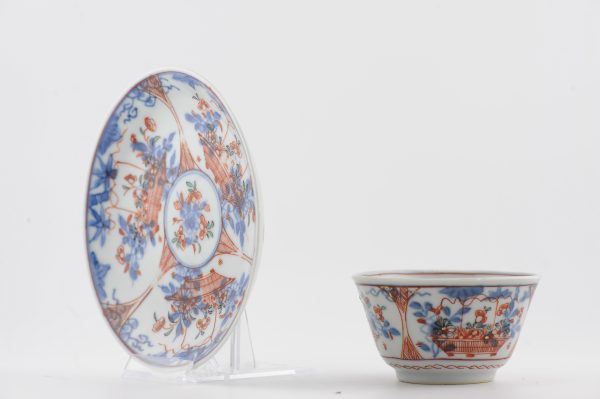 1484 Antique Chinese Tea Bowl with Imari Decoration of Flowers  Amsterdam Bont - Image 14