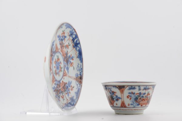1484 Antique Chinese Tea Bowl with Imari Decoration of Flowers  Amsterdam Bont - Image 11
