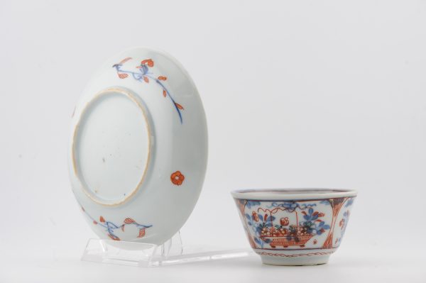 1484 Antique Chinese Tea Bowl with Imari Decoration of Flowers  Amsterdam Bont - Image 9