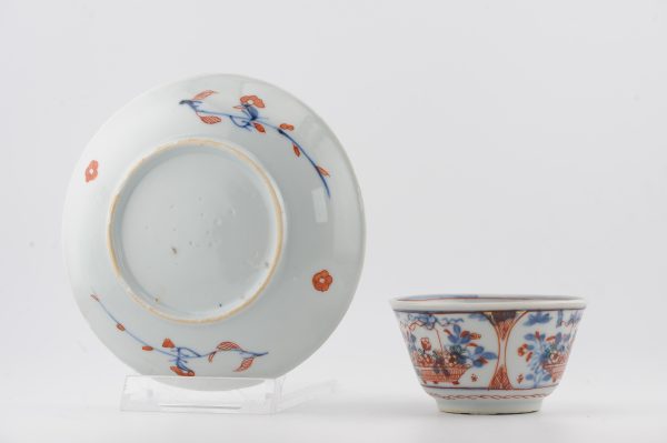 1484 Antique Chinese Tea Bowl with Imari Decoration of Flowers  Amsterdam Bont - Image 8