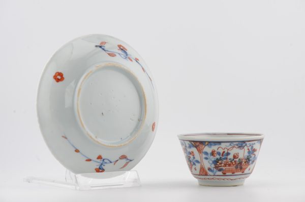 1484 Antique Chinese Tea Bowl with Imari Decoration of Flowers  Amsterdam Bont - Image 6