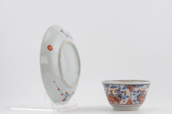 1484 Antique Chinese Tea Bowl with Imari Decoration of Flowers  Amsterdam Bont - Image 5