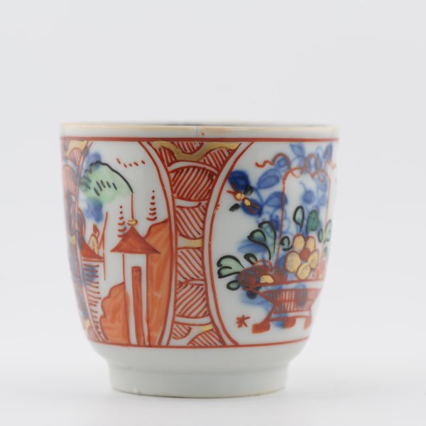 1485 Antique Chinese Chocolate Cup with Imari Decoration of Flowers  Amsterdam Bont - Image 13