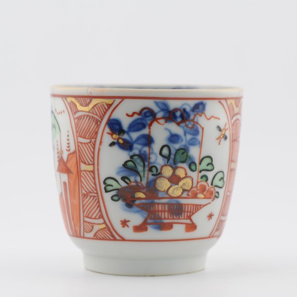 1485 Antique Chinese Chocolate Cup with Imari Decoration of Flowers  Amsterdam Bont - Image 12
