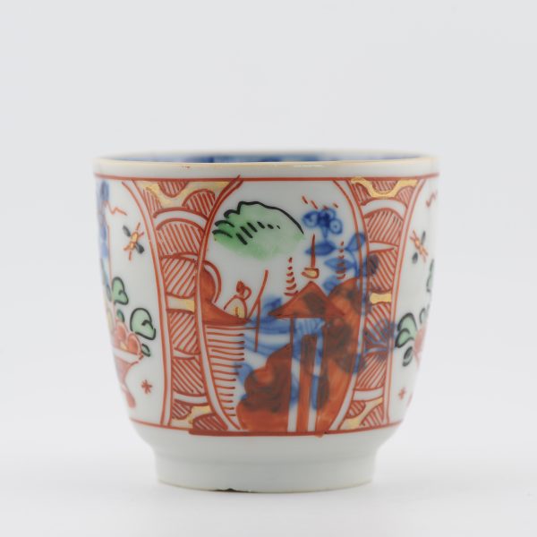 1485 Antique Chinese Chocolate Cup with Imari Decoration of Flowers  Amsterdam Bont - Image 9