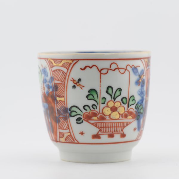 1485 Antique Chinese Chocolate Cup with Imari Decoration of Flowers  Amsterdam Bont - Image 4