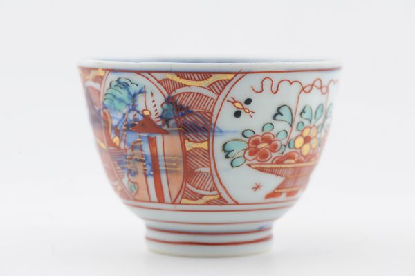 1486 Antique Chinese Tea/Chocolate Cup with Imari Decoration of Flowers  Amsterdam Bont - Image 5