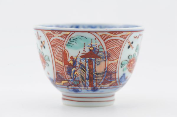 1486 Antique Chinese Tea/Chocolate Cup with Imari Decoration of Flowers  Amsterdam Bont - Image 13