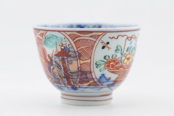1486 Antique Chinese Tea/Chocolate Cup with Imari Decoration of Flowers  Amsterdam Bont - Image 12