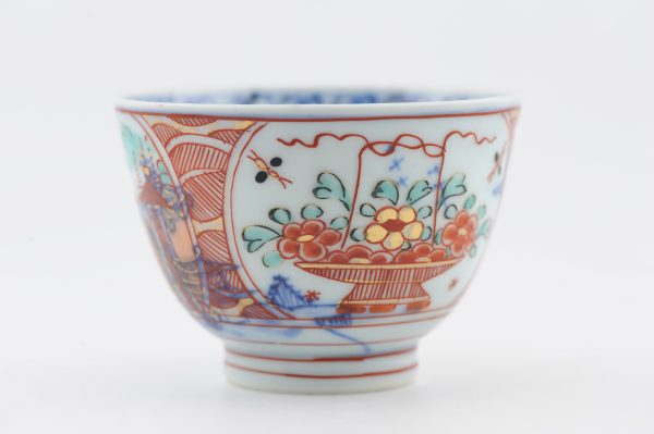 1486 Antique Chinese Tea/Chocolate Cup with Imari Decoration of Flowers  Amsterdam Bont - Image 11