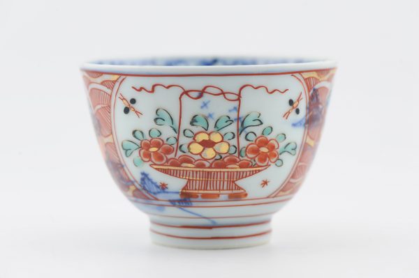 1486 Antique Chinese Tea/Chocolate Cup with Imari Decoration of Flowers  Amsterdam Bont - Image 10