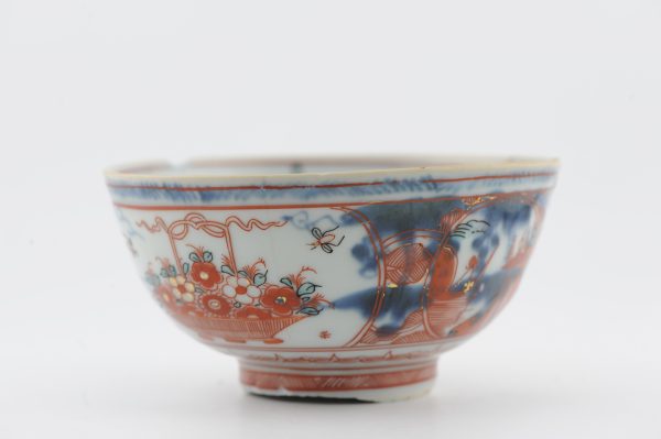 1487 Antique Chinese Bowl with Imari Decoration of Flowers and Landscape Amsterdam Bont - Image 12