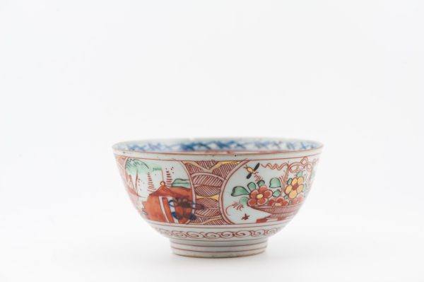 1489 Antique Chinese Bowl with Imari Decoration of Flowers and Landscape Amsterdam Bont (Copy) - Image 9